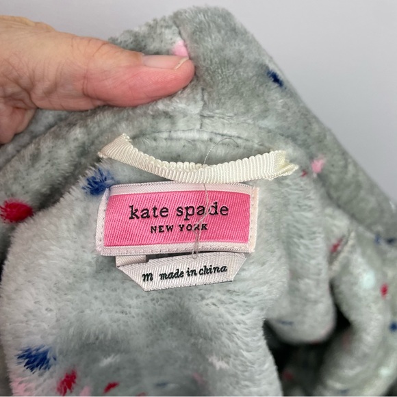 Kate Spade Fuzzy Polka Dot Short Robe - Picture 5 of 6